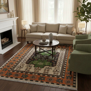 Handmade Neutral Cotton and Wool Handknotted <b>Rug</b> for Minimalist Rooms Indoor Outdoor <b>Rug</b> Home Decor Best Price - Product Image 3