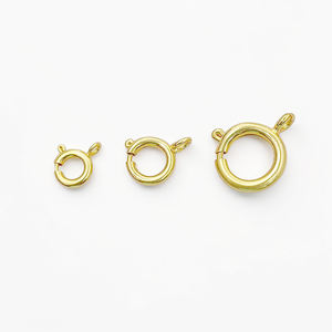 Fermoirs à ressort en laiton plaqué or 18 carats pour colliers, bracelets et accessoires de fabrication de bijoux DIY - Product Image 2