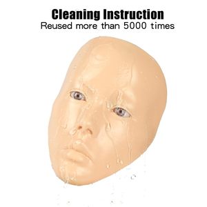 5D Realistic Silicone Full Face Makeup Practice Board <b>Eye</b> <b>Shadow</b> Eyebrow Eyeliner Training Mask - Product Image 4