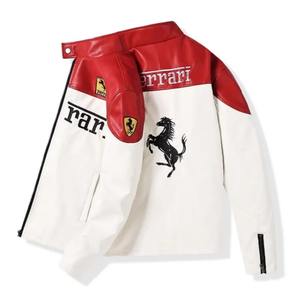 Chaqueta de Motocicleta Vintage F1 para Invierno |   Estilo de Carreras de Autos Personalizado |   Artículos Deportivos Ford de Cuero y Algodón Unisex OEM - Product Image 2