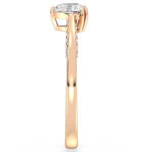 REYES – bague de promesse de mariage minimaliste en forme de cœur pour femmes, en argent Sterling 925, certifiée GRA, bijoux fins - Product Image 5