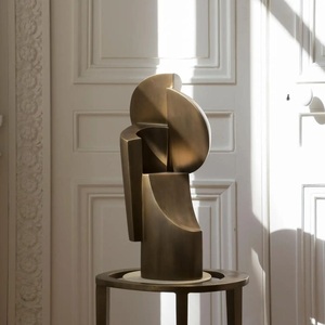 Escultura Abstracta de Lujo en Latón y Aluminio, Arte Decorativo en Metal, Estatua Decorativa para Hotel, Figura de Arte Metálico para Decoración de Mesa del Hogar - Product Image 5