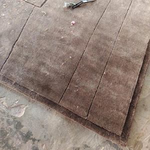 Alfombra de Lana de Nueva Zelanda Hecha a Mano, Moderna, de Color Sólido, Antideslizante, Apta para Mascotas, de Pelo Largo, Suave y Lujosa, para Sala de Estar, Picnic - Product Image 5