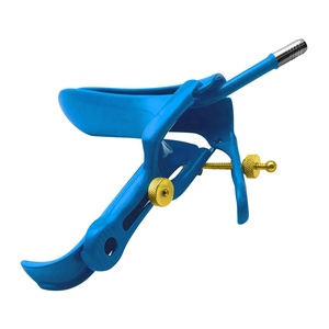 สแตนเลสที่มีคุณภาพสูงสีฟ้าเคลือบช่องคลอด Speculum เกรฟส์ช่องคลอด Speculum กับหลอดอพยพควัน - Product Image 3