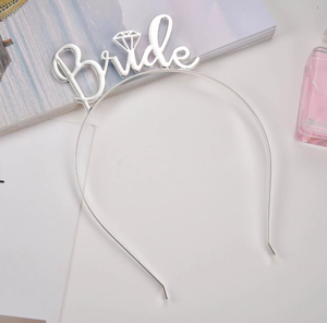 Bride <b>Headband</b> Rhinestone Crystal Bridal Wedding Party Accessory <b>Metal</b> Hairband for Women Adult Indoor Use - Product Image 3