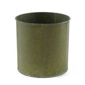 Maceta de Metal con Diseño Vintage en Esmalte Blanco, Acabado Ecológico, Duradera, para Decoración del Hogar y Jardín - Product Image 3