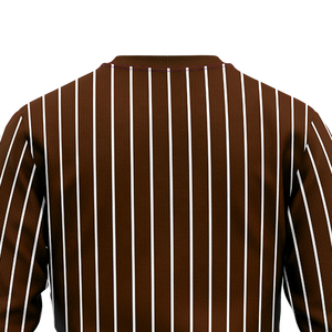 Sudadera de Cuello Redondo con Rayas Marrones para Hombre, Logotipo Personalizado, Gráfico, Manga Larga, para Equipo, Entrenamiento, Ropa de Invierno, OEM - Product Image 5
