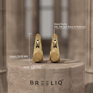 Pendientes de Aro en Forma de Lágrima de Plata Pulida, Minimalistas, Gruesos, con Diseño de Gota de Agua, Elegantes, Regalo de Joyería para Ella - Product Image 5