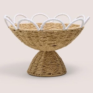 ถาดทรงกลมขอบหยักสวยงาม เหมาะสำหรับจัดแสดงของตกแต่ง จัดระเบียบของใช้ชิ้นเล็กๆ ถาดตกแต่ง - Product Image 3