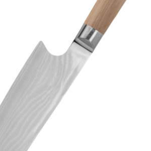 Couteau de chef Kiritsuke de 8 pouces en acier Damas, lame de cuisine multi-usages tranchante avec manche en bois de Pakka blond pour trancher - Product Image 3