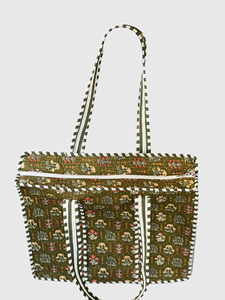 Bolso de mano de lona con estampado floral bohemio y patrón rosa, cierre abierto, bolso de compras para mujer, para todas las estaciones - Product Image 2