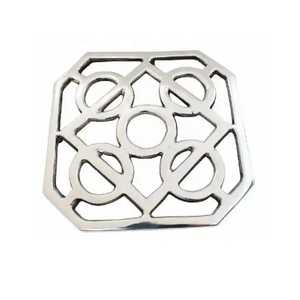 Anillo Protector de Mesa y Encimera Redondo Moderno de Metal Dorado, Hueco, Resistente al Calor, Antideslizante, para Ollas y Sartenes - Product Image 1