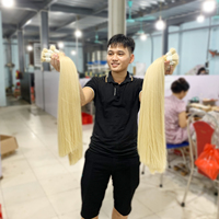Extensiones de Cabello Vietnamita 100% Natural, Cabello Humano al Por Mayor # Fibras Sintéticas Color Rubio 613 Sin Mezcla