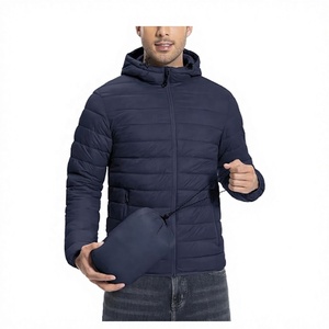 Men's Lightweight Packable Puffer Jacket Waterproof <b>Winter</b> Hood Jacket Custom Packable <b>Quilted</b> Puffer Jacket With Storage Pouch - Product Image 1