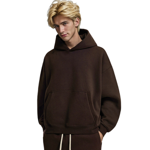 Sweat à capuche unisexe oversize en molleton de coton avec poche kangourou et poignets côtelés – Style minimaliste décontracté pour le quotidien et le streetwear - Product Image 1