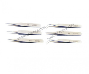 SUNTOOLS/STIPL แหนบสแตนเลสสีน้ำเงินขนาด 300 มม. ด้ามจับสีขาว รุ่น 570/MINI เครื่องมือทำเครื่องประดับ - Product Image 2