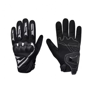 <b>Motorcycle</b> Full Finger Leather Gloves Carbon Fiber Lightweight Breathable Non-Slip Hand <b>Grips</b> Palm Guard Long Finger Motorbike - Product Image 6