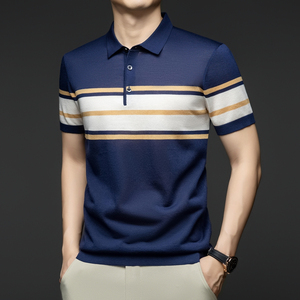 Chemises polo décontractées pour hommes, nouvelle collection, design tendance, logo personnalisé, couleur unie, coton respirant, grandes tailles, vêtements décontractés - Product Image 3