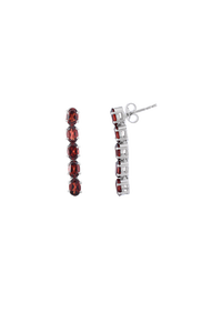 Garnet <b>Necklace</b> <b>Set</b> in 92.5 Sterling <b>Silver</b> KLSS-40219 - Product Image 2