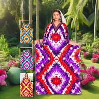 KAFTAN Robes décontractées pour femmes pour les occasions quotidiennes de mariage à la plage Longueur du plancher Style ethnique Paillettes pour le printemps, l'été et l'automne