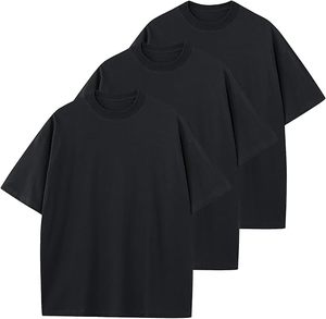 Camiseta de Hombre 100% Algodón, Manga Corta, Cuello Redondo, Color Sólido, Corte Holgado, Casual, Anti-Pilling, 220g - Product Image 1
