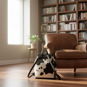 Mochila de Cuero Premium con Pelo, Bolso de Viaje para Portátil de Piel de Vacuno, Logotipo Personalizado, Proveedor Mayorista, Fabricante, Venta al por Mayor LHBP-0034 - Product Image 4