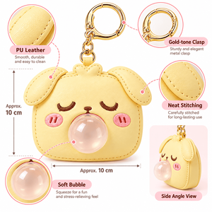 Jouets en cuir PU personnalisés, jouets à presser, jouets anti-stress, breloques pour sac - Product Image 3