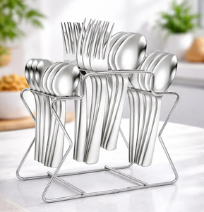 Exclusivo Soporte de Acero Inoxidable con Mango Largo para Cubiertos de Boda, Ecológico, para Tenedores, Cucharas y Cuchillos, con Capacidad de 30ml, Venta al por Mayor - Product Image 1