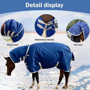 Manta de Establos para Caballos de Alta Calidad, de Polialgodón Ligero, Lavable a Máquina, No Impermeable, Ajuste Perfecto para Interiores y Exteriores - Product Image 4