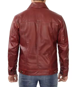 เสื้อแจ็คเก็ตหนังแท้ทำมือสไตล์วินเทจจากปากีสถานสำหรับผู้ชาย ปรับแต่งได้ คอตั้ง แฟชั่นฤดูหนาว - Product Image 4