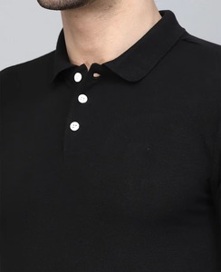Polo brodé personnalisé en gros pour hommes, polo de golf uni imprimé sur mesure en coton respirant pour unisexe - Product Image 6