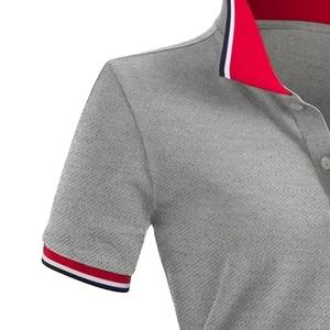 Polo en coton riche pour femme, Polo en mélange extensible pour femme, Polo à manches courtes pour femme, Polo en tissu doux pour femme - Product Image 6