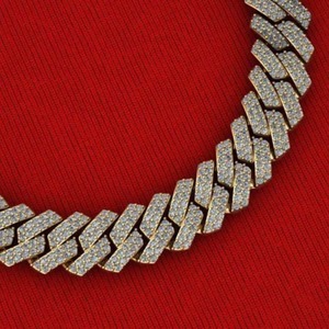 Cadena Cubana de Diamantes Gruesos de Oro de Buena Calidad para Bodas, Festivales, Conciertos y Atuendos Casuales Diarios - Precio de Fábrica - Product Image 3