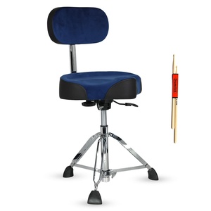 5 Core <b>Drum</b> Throne w Backrest 4" Padded Stool Airlift 25" Adjustable Drummer Stool 441Lb Capacity - Product Image 1