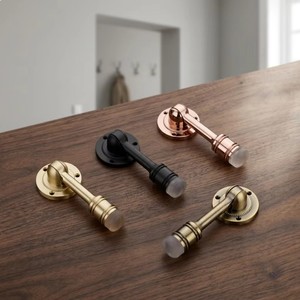 Cubierta de Cerradura de Latón de Alta Resistencia Premium, Placa Decorativa para Manija de Puerta, Accesorio Moderno de Acero Inoxidable Negro Grafito CP con Tornillo - Product Image 1