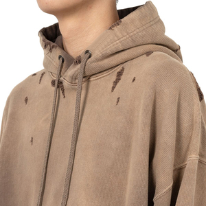 Sudadera con Capucha Oversize para Hombre, Efecto Lavado, Tejido 100% Algodón, Color Sólido, Diseño con Bolsillo, Ropa Casual de Invierno - Product Image 6