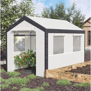 10 'L X 7' W X 7 'H all'aperto Walk-In serra giardino calda casa calda con Roll Windows con cerniera porta copertura meteo - Product Image 2