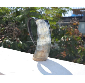 แก้วน้ำดื่มทรงถังวัวทำมือสไตล์นอร์สทำมือ - Product Image 2