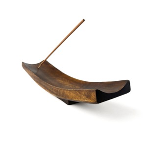 Hand Crafted Wooden Incense Holder Incense Ash Catcher Meditation Decorative Yoga Accessories Gift Curved Design For <b>Home</b> Use - Product Image 2