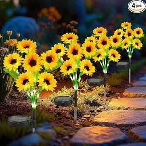 Luci Solari da Giardino Anothera Impermeabili a Forma di Girasole per Aiuole Esterne - Product Image 1