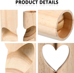 Candelabro de Madera con Forma de Corazón para Velas de Té, Decoración Romántica para Bodas, Regalo para Esposa - Product Image 6