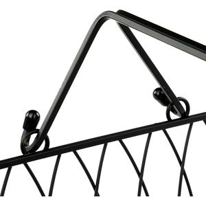 Panier de rangement en métal noir moderne empilable pour placard et armoire - Product Image 2