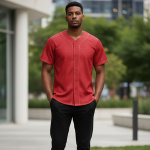 Maillots de baseball vierges en gros, qualité supérieure, coutures soignées, chemises de sport unies, logo d'équipe personnalisable, vêtements d'entraînement pour hommes - Product Image 6