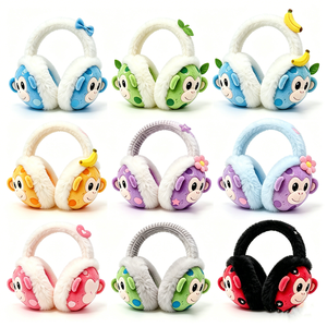 Orejeras de felpa para niños con diseño de animales para el invierno - Product Image 4