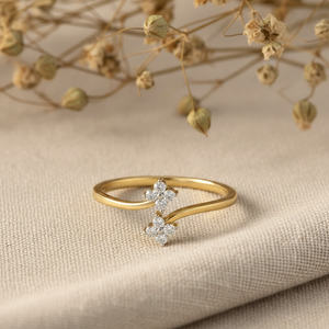 Anillo de Flor de Oro de 10k Hecho a Mano con Diamante de Laboratorio VVS1, Joyería Fina Directa de Fábrica - Product Image 5