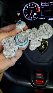 Colgante de letra de moissanita estilo hip hop, plata 925, cadena completamente cubierta de moissanitas, colgante de moissanita personalizado con nombre para hombres y mujeres - Product Image 2