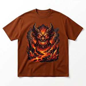 เสื้อยืดแฟนตาซี เวล ไอส์แลนด์ |   เสื้อยืดผ้าฝ้ายหนา 240 GSM สีฟ้าโอเชียนสตีล พร้อมลายกราฟิกเมฆลอย - Product Image 5