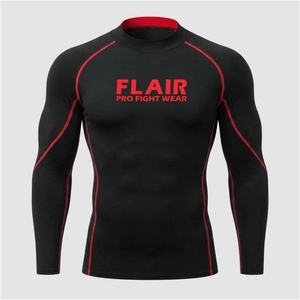 Camisetas de compresión de buena calidad al por mayor, camisetas de compresión para hombre de talla grande con impresión por sublimación de alta calidad - Product Image 2