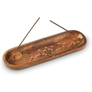 Porta Incienso de Madera Natural, Recolector de Cenizas, Bandeja para Incienso en Forma de Barco, Quemador de Aromaterapia de Madera, Plato Decorativo para el Hogar - Product Image 2