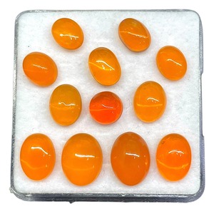 Opale Orange Naturelle, Cabochon de Coupe Ovale 7mm 11mm, Pierre d'Opale Orange, Pierres Précieuses en Vrac, Prix de Gros, Lot en Gros pour la Fabrication de Bijoux - Product Image 4